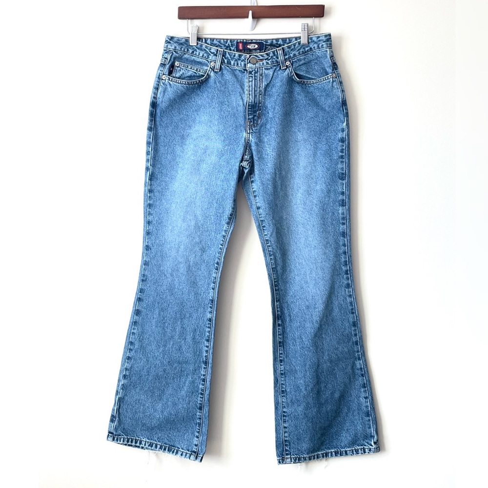 Bongo Y2K Denim Blue Jeans Boot Cut Flare 100 Percent Cotton Size 11